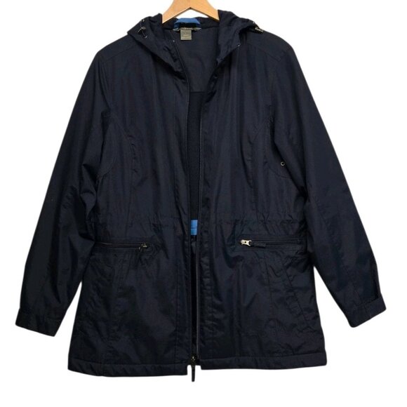 Natural Reflections Womens Large Blue Anorak Rain Jacket Zip Up Hooded Gorpcore - Picture 1 of 8